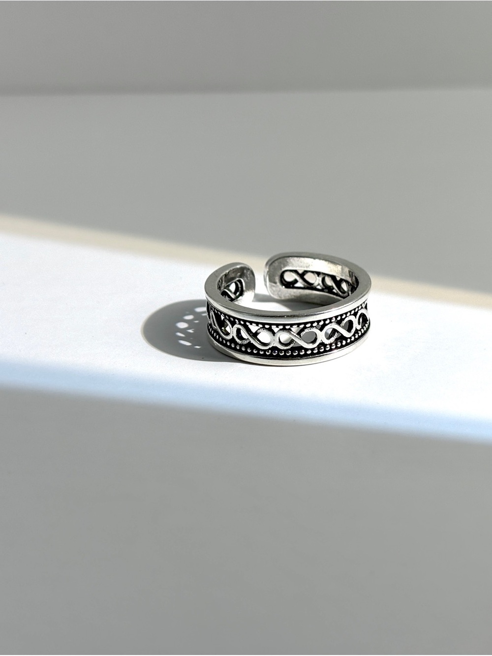 Sterling-Style Open Band Ring